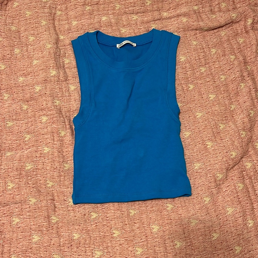 Zara blue tank top